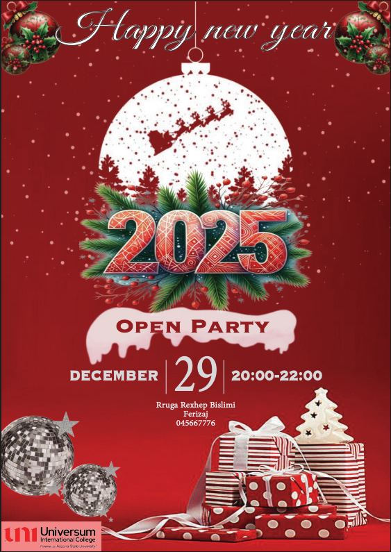 Universum — Happy New Year 2025 Open Party poster